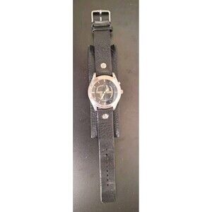 Y2K Mens Fossil Big Tic Watch Two Hands Analog Digital Seconds 2 New Batteries